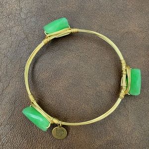 Bourbon and bowtie green bangle